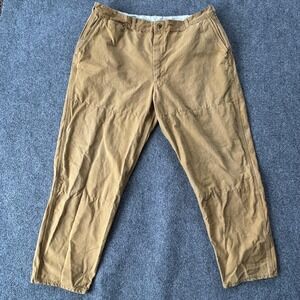 Vintage Black Sheep Hunting Pants Mens 40x30 Brown Canvas Field Workwear Khakis